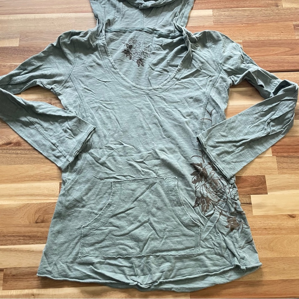 Women's Green Hooded Top